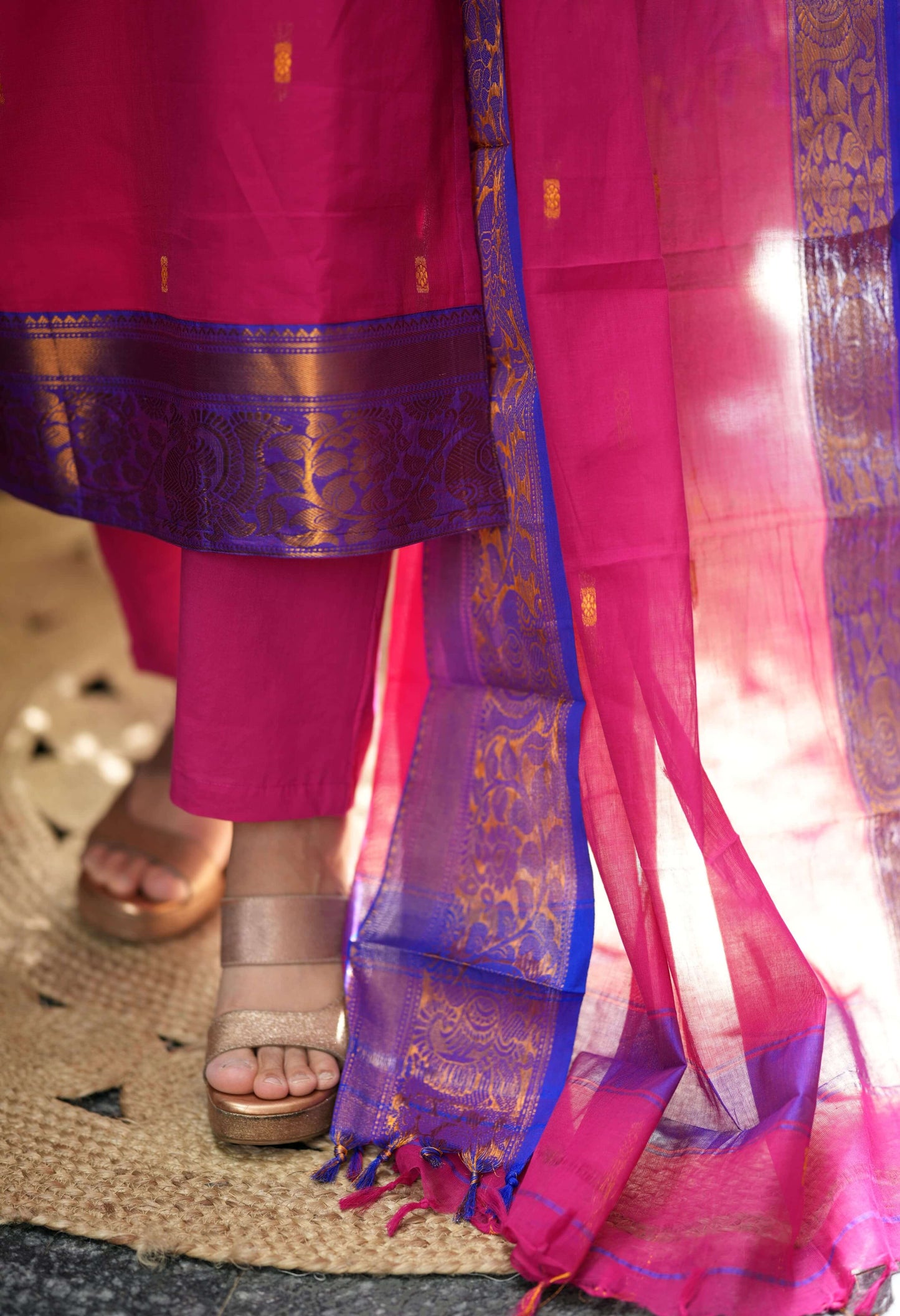 Raani pink Kanchi Cotton