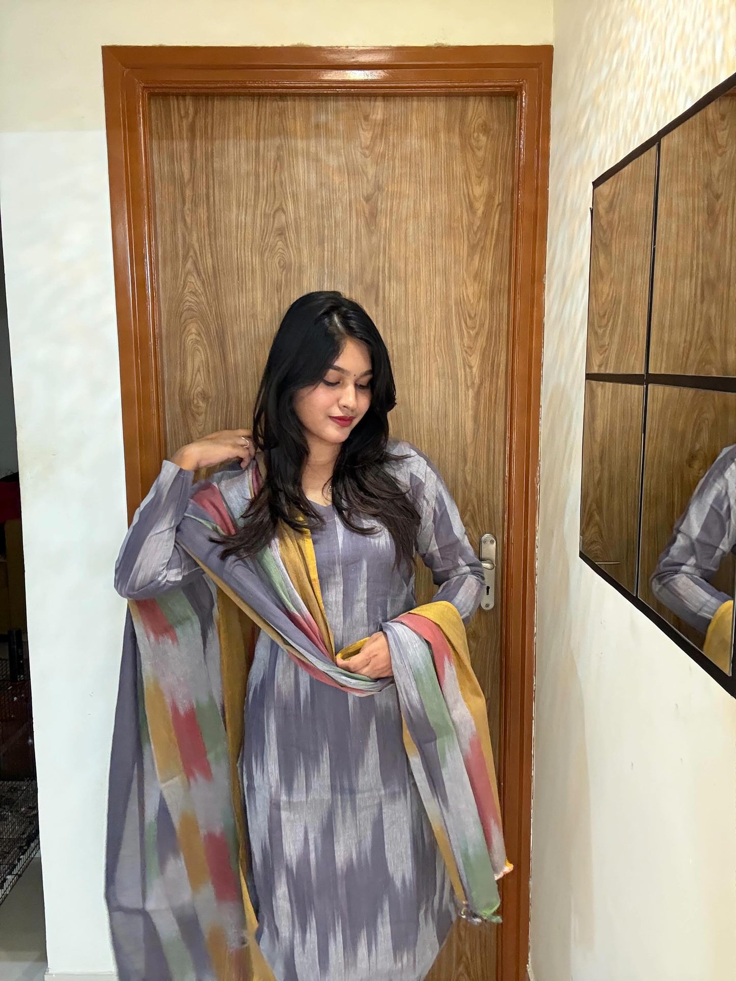 Grey ikkat Salwar