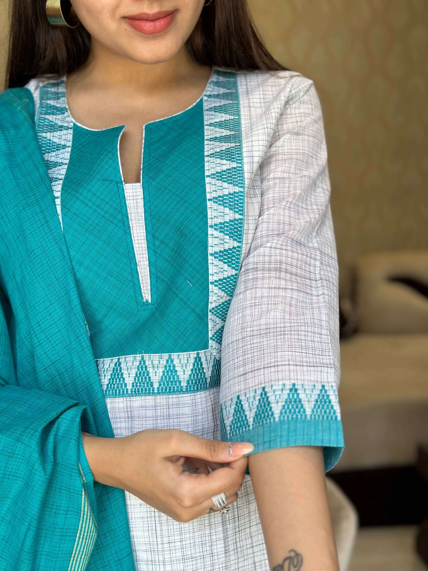 Green Mangalagiri Temple border