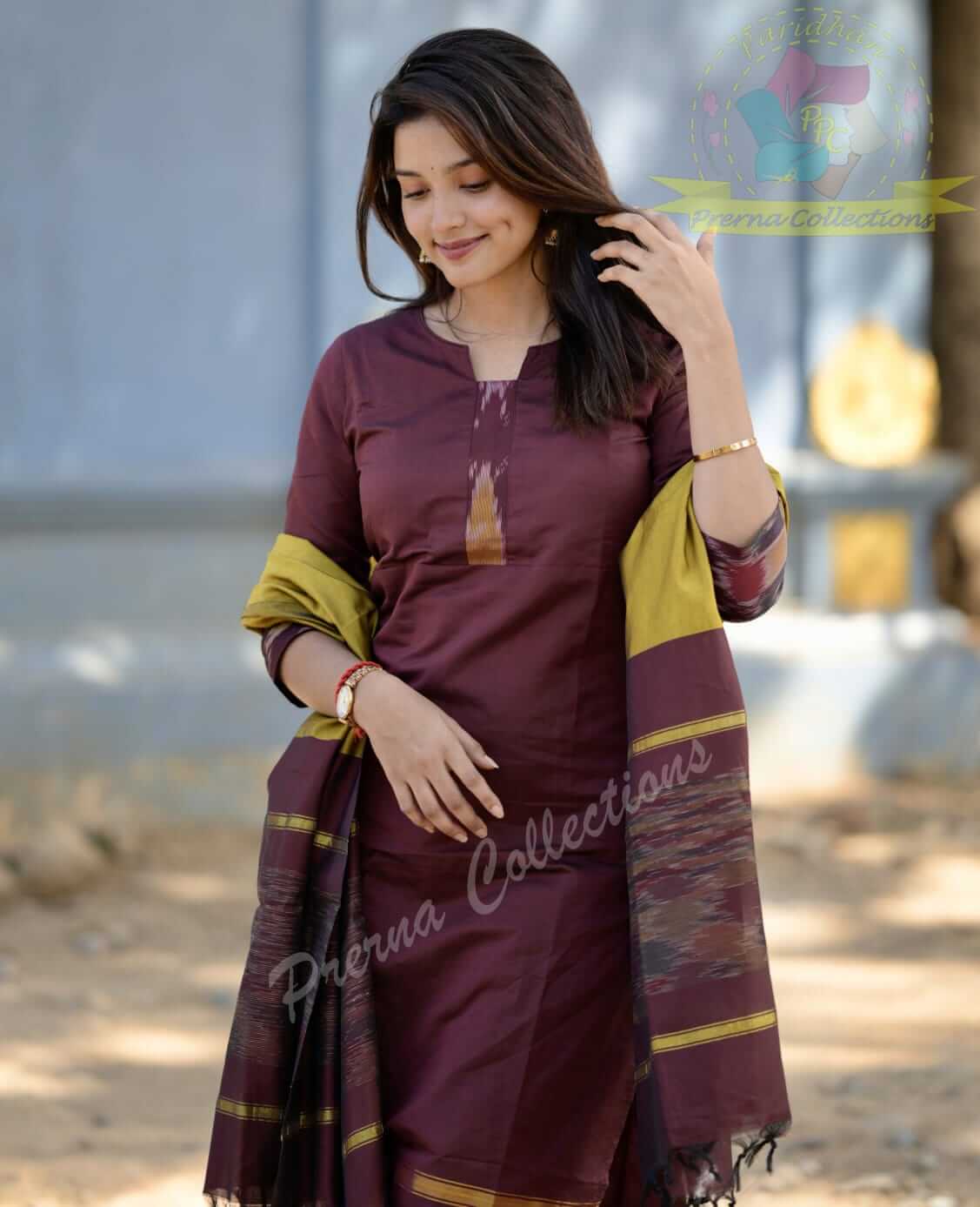 Brown Silk Salwar