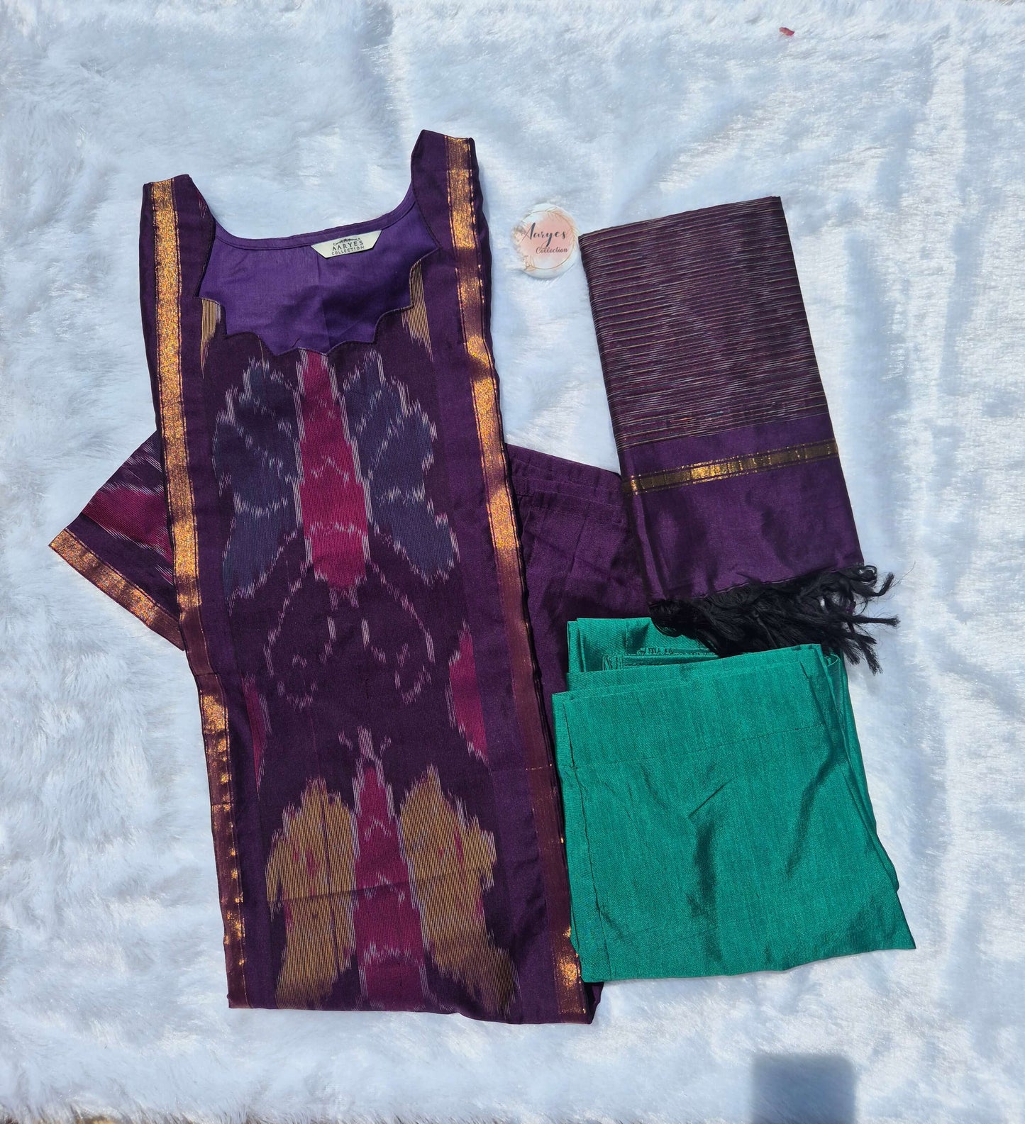 Purple Silk Suit