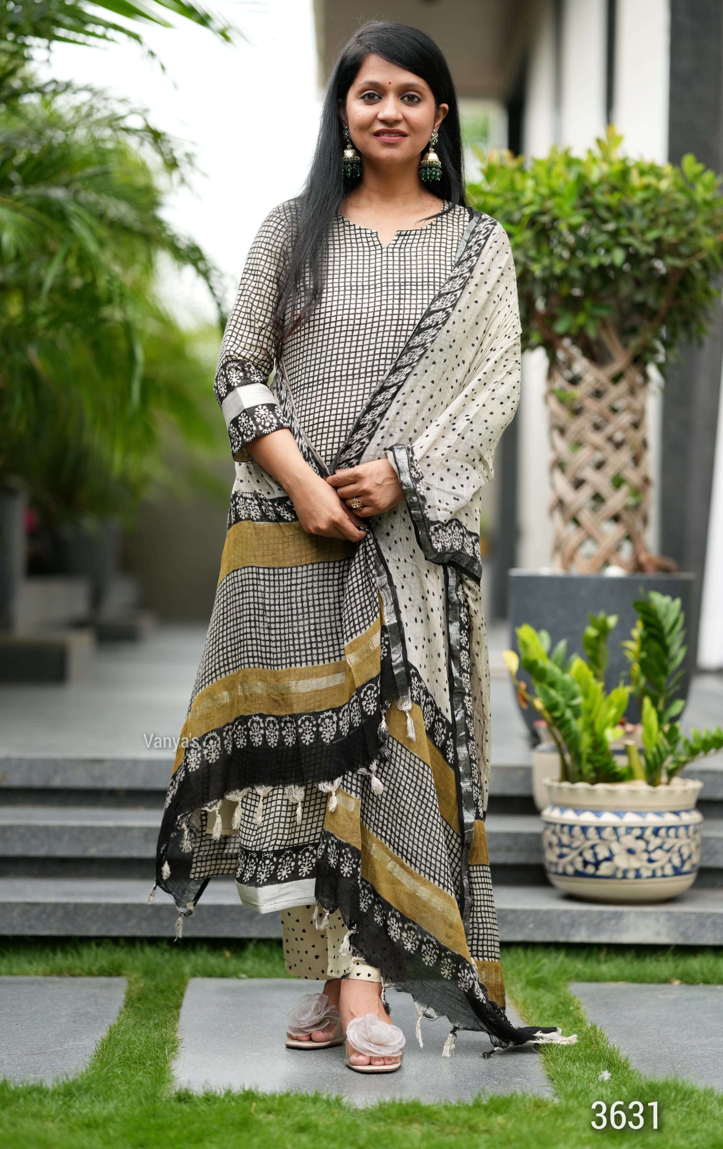 Hand block Salwar