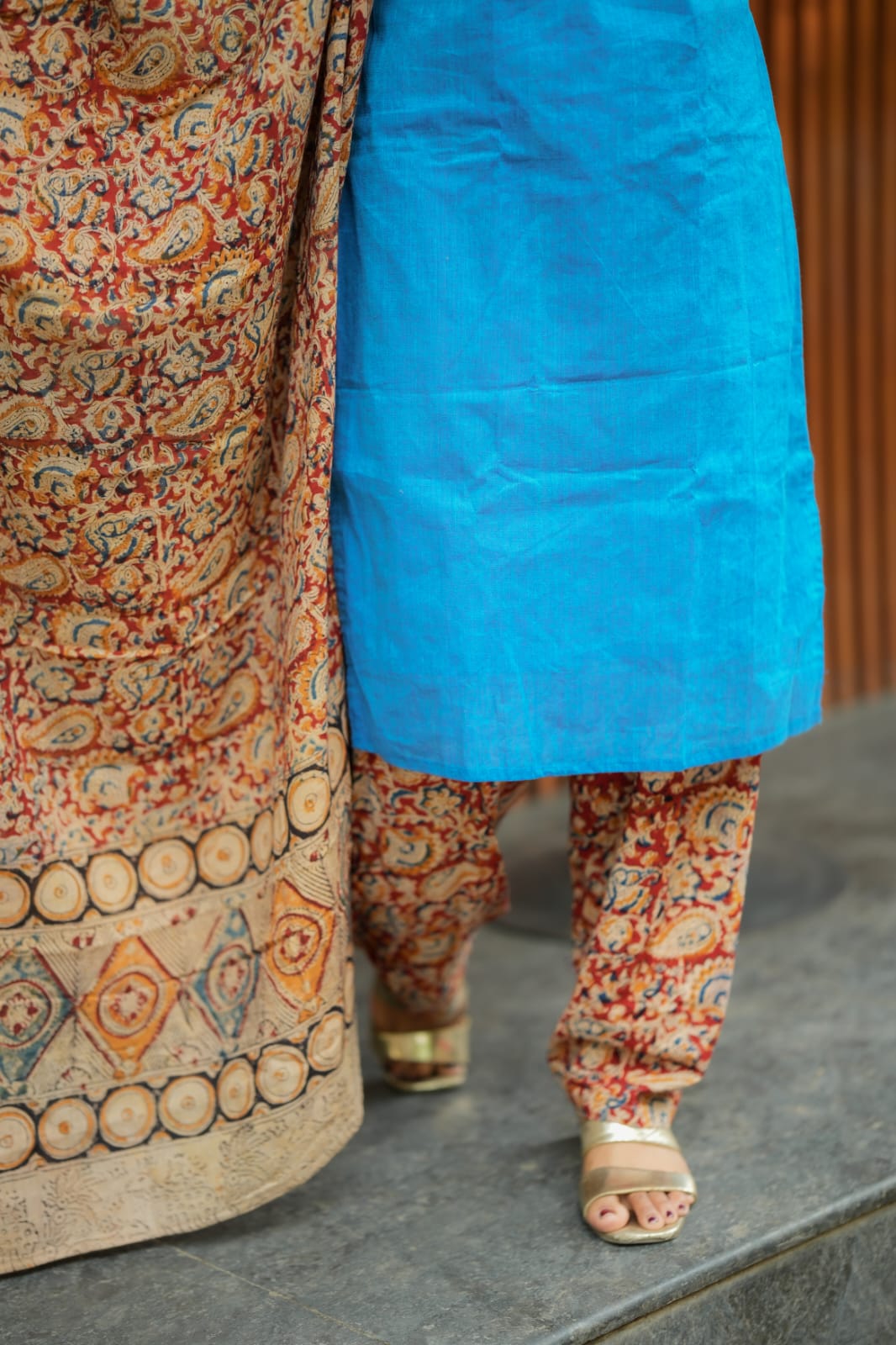 Royal Blue Kalamkari