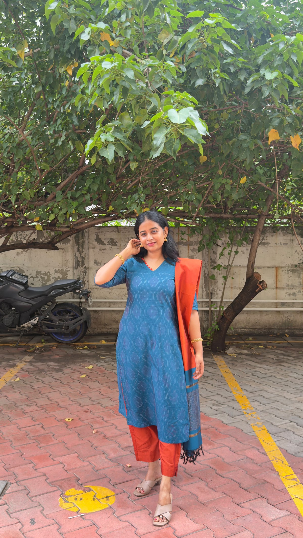 Sico Blue & Orange Silk