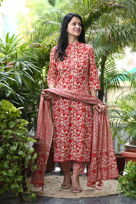 Rust Scalloped Suits