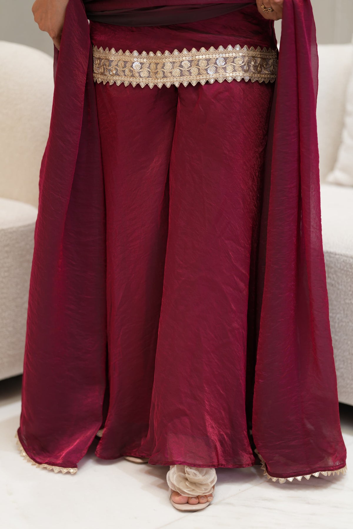 Cherry Majesty Sharara set