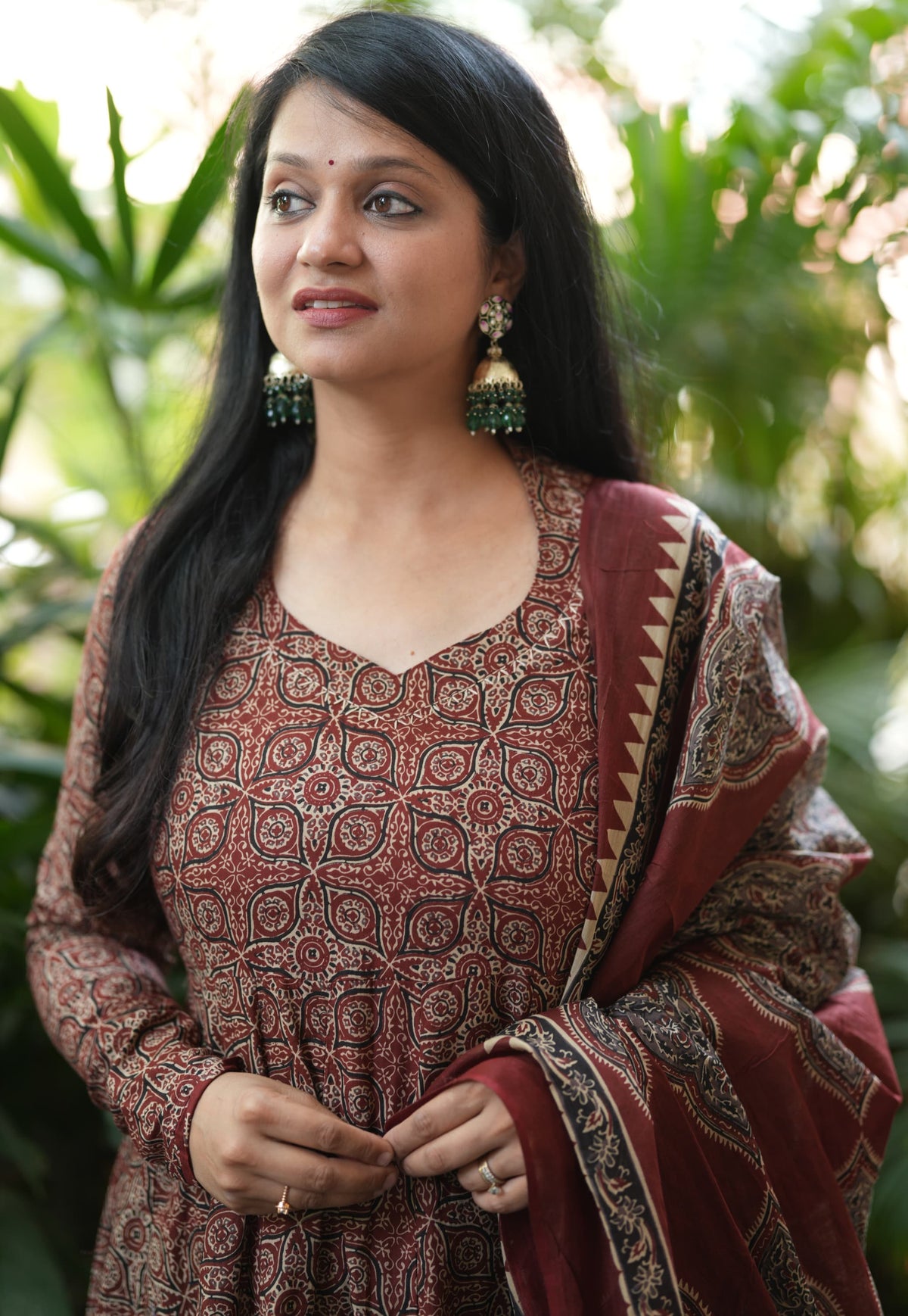 Brown Rust Anarkali