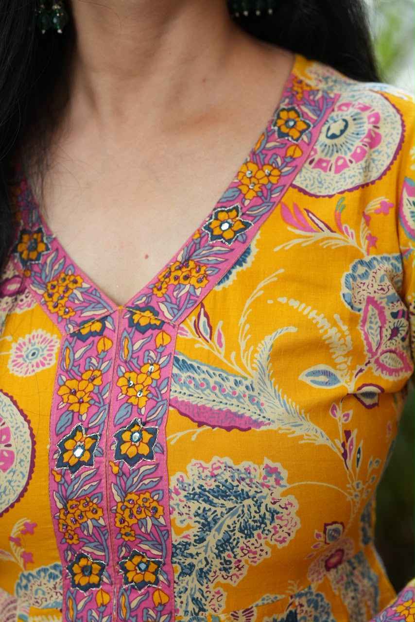 Mustard Floral print