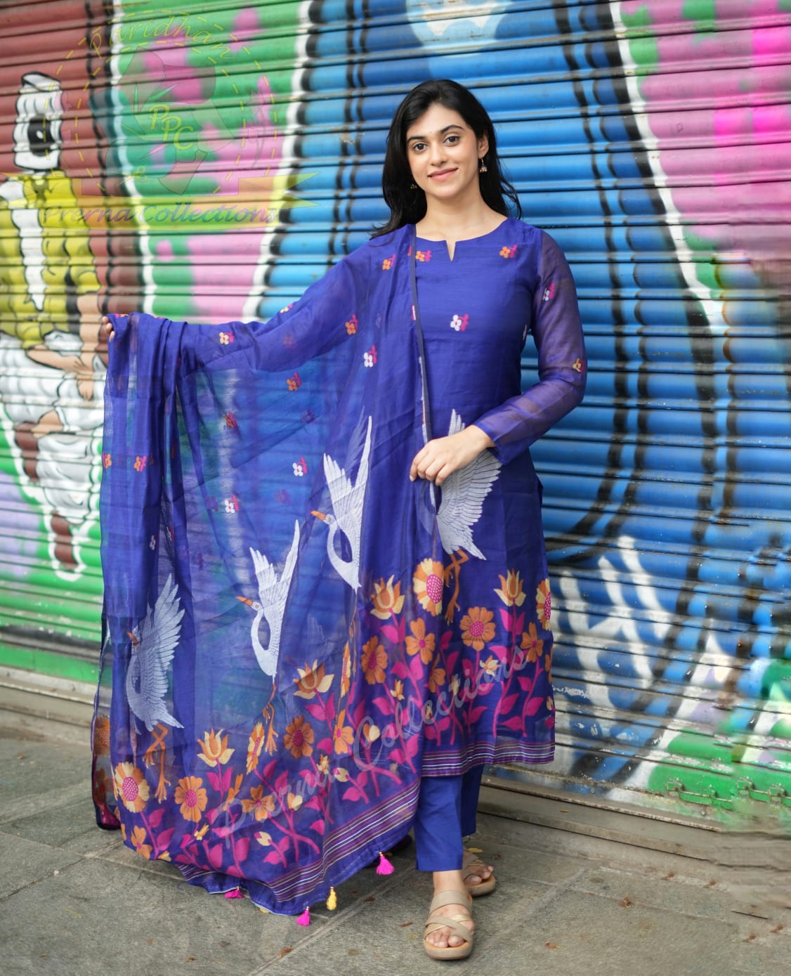 Royal Blue Jamdani Suit