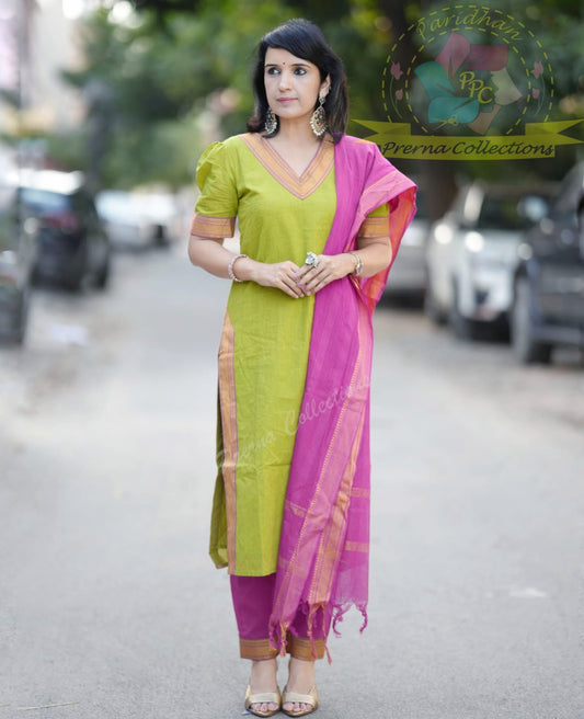 Green and pink
