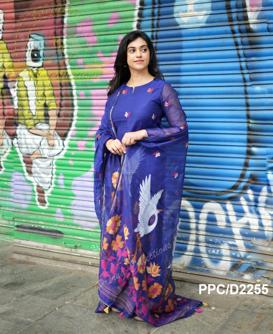 Royal Blue Jamdani Suit