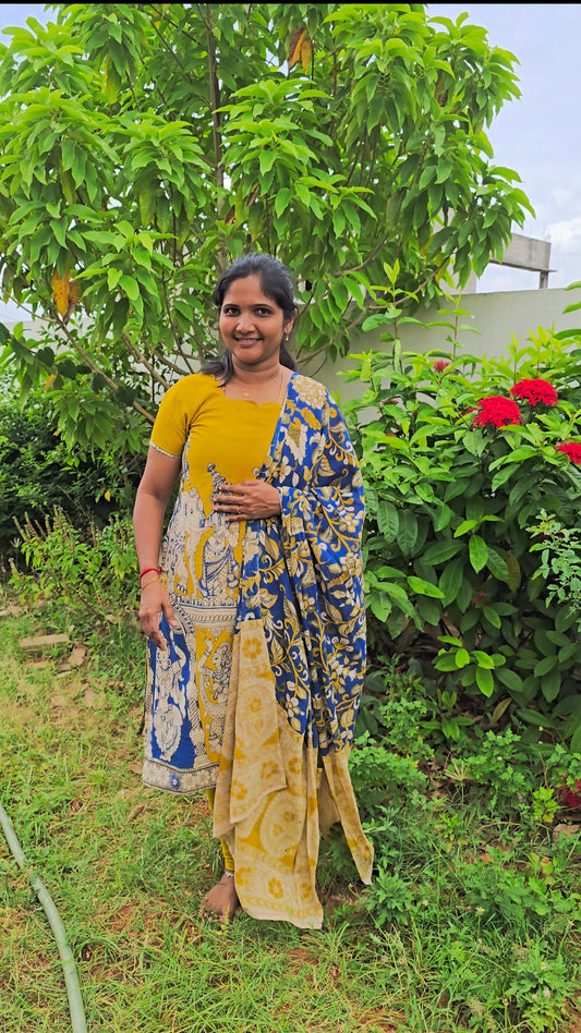 Yellow Kalamkari