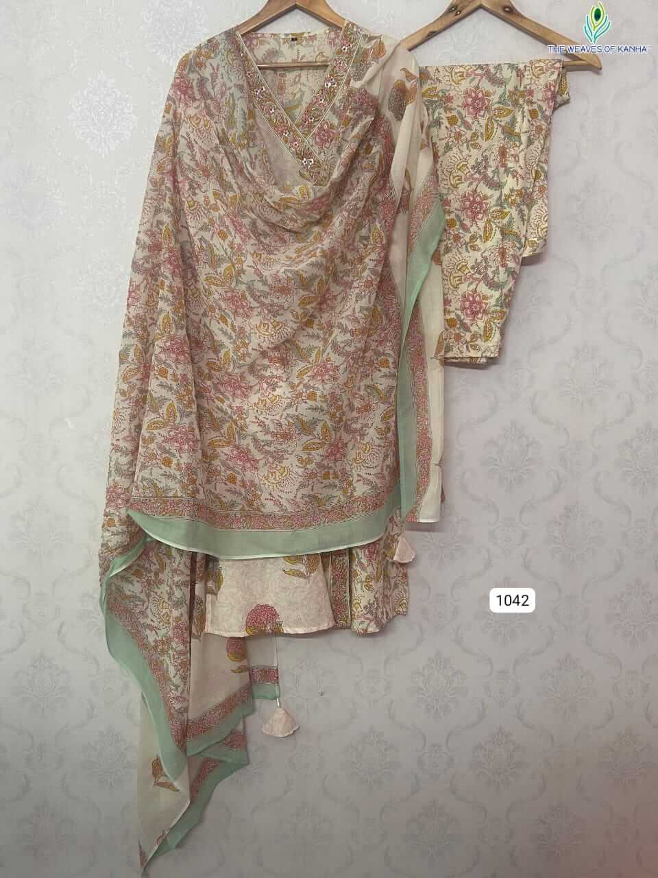 Angrakha style with bead work