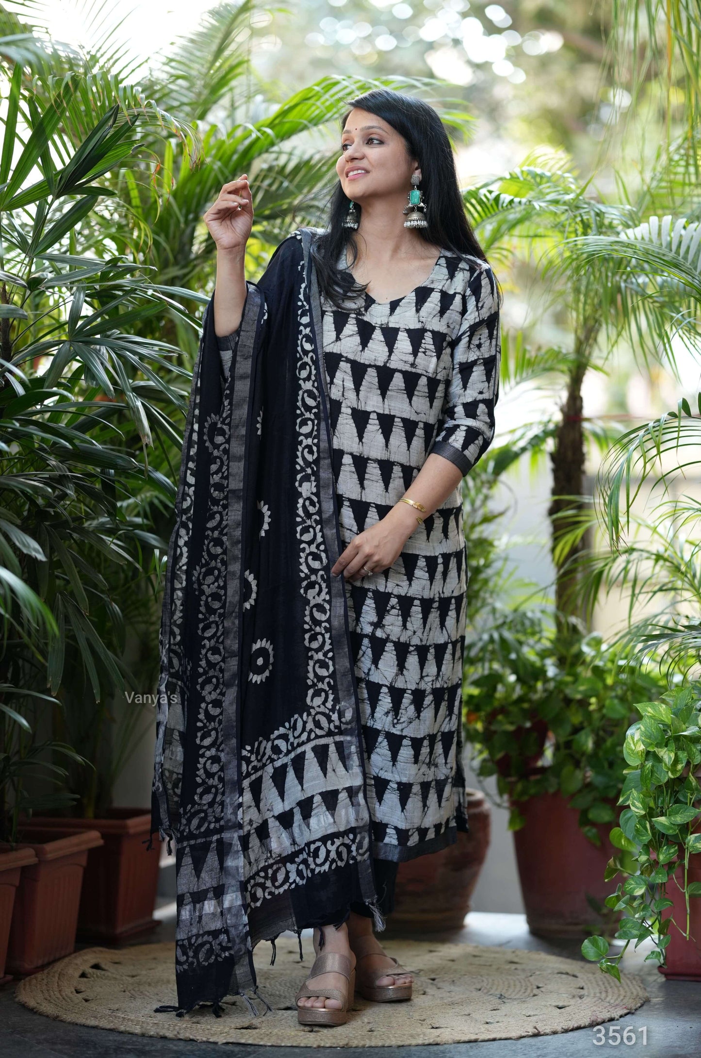 Linen Hand block with lining