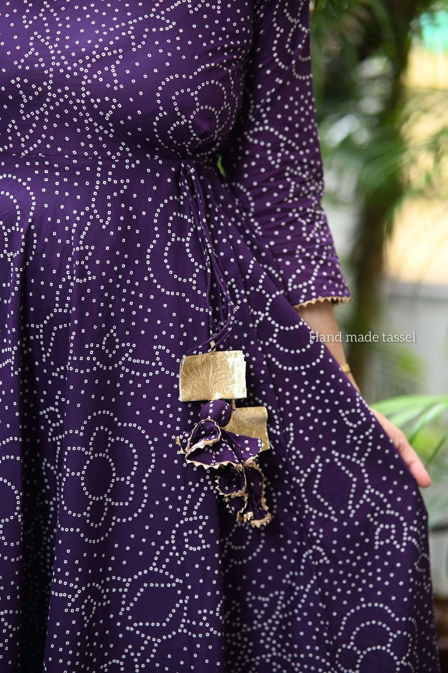 Bandhej printed Anarkali