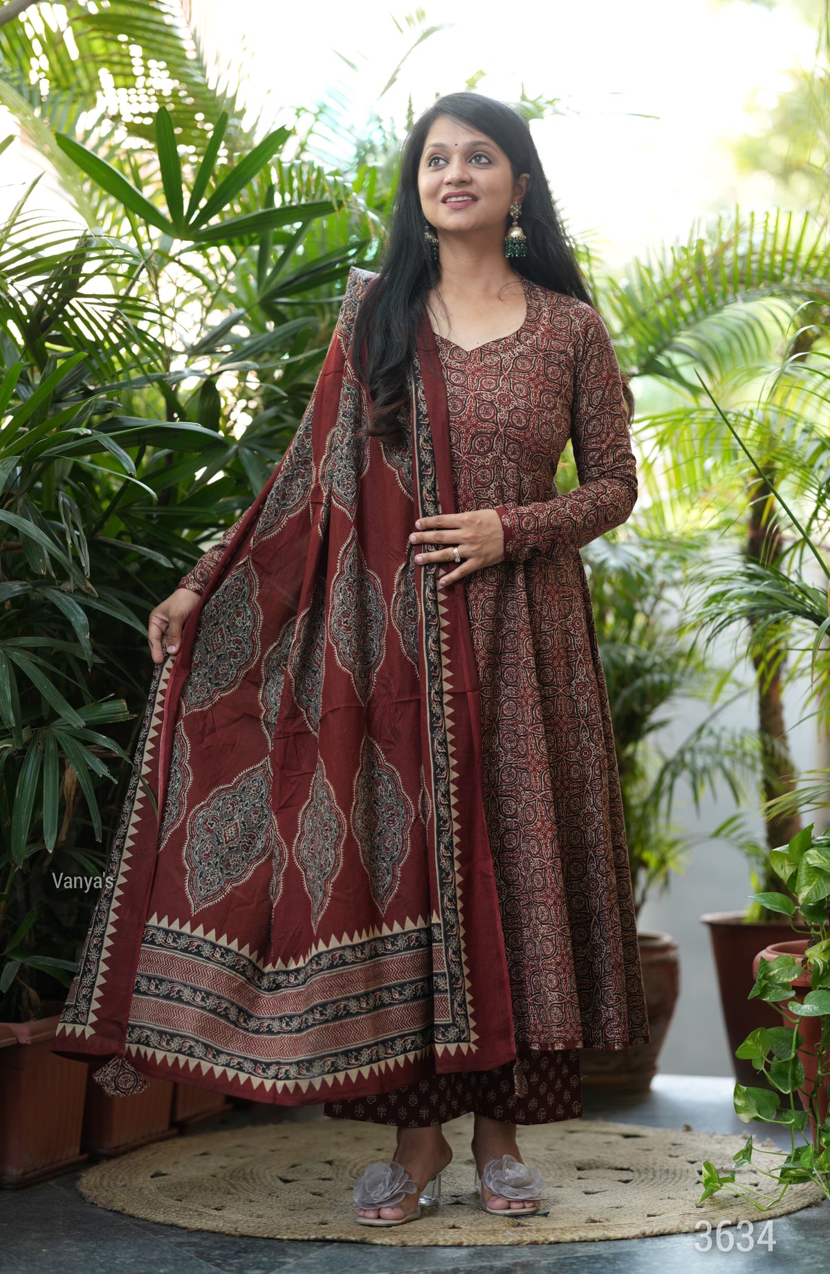 Brown Rust Anarkali