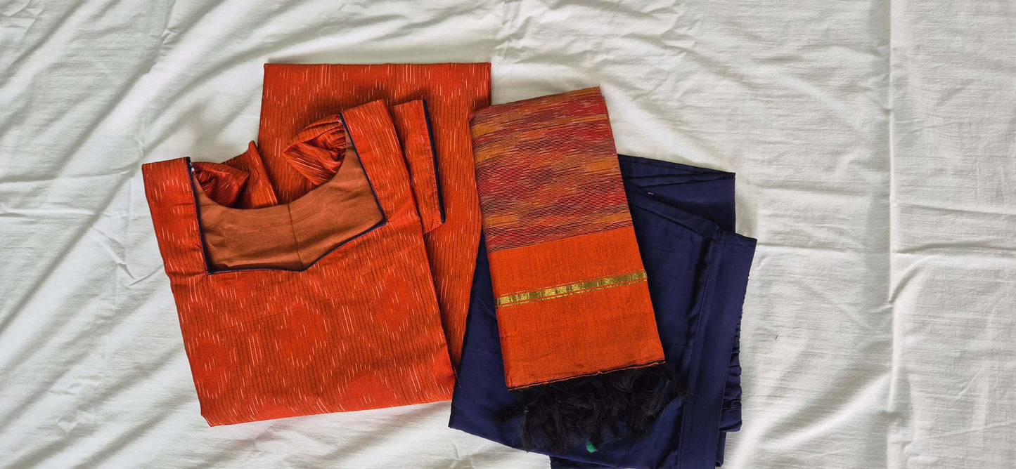 Orange Silk Salwar
