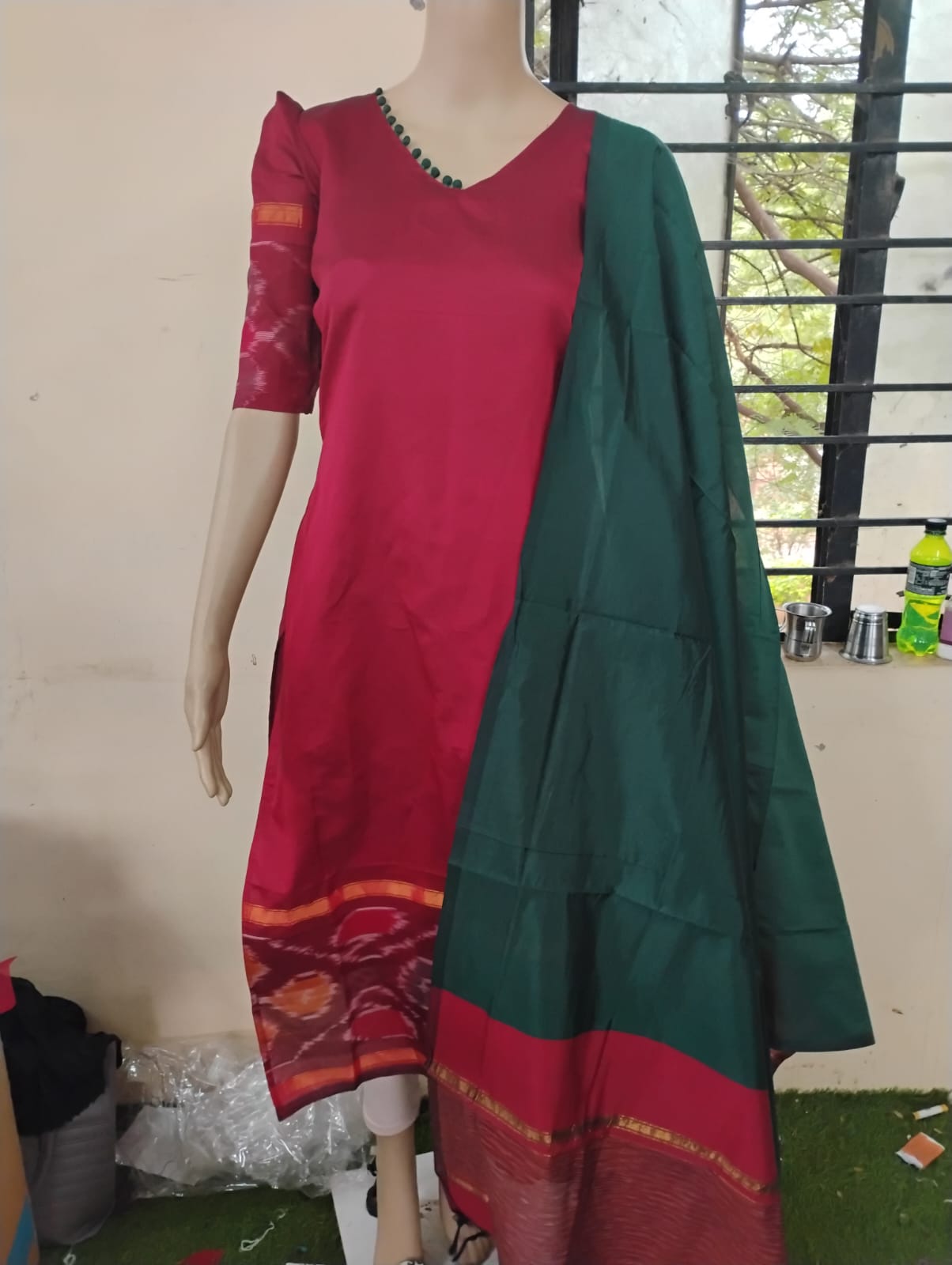 Puff sleeve Pochampally Salwar